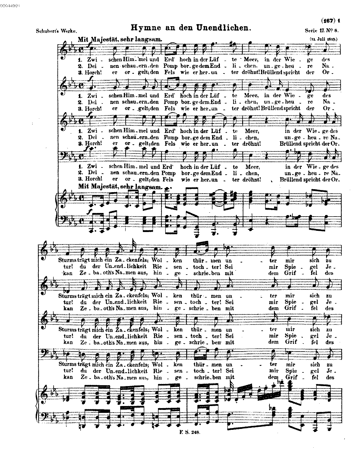 Hymne an den Unendlichen, D.232 (Schubert, Franz) - IMSLP