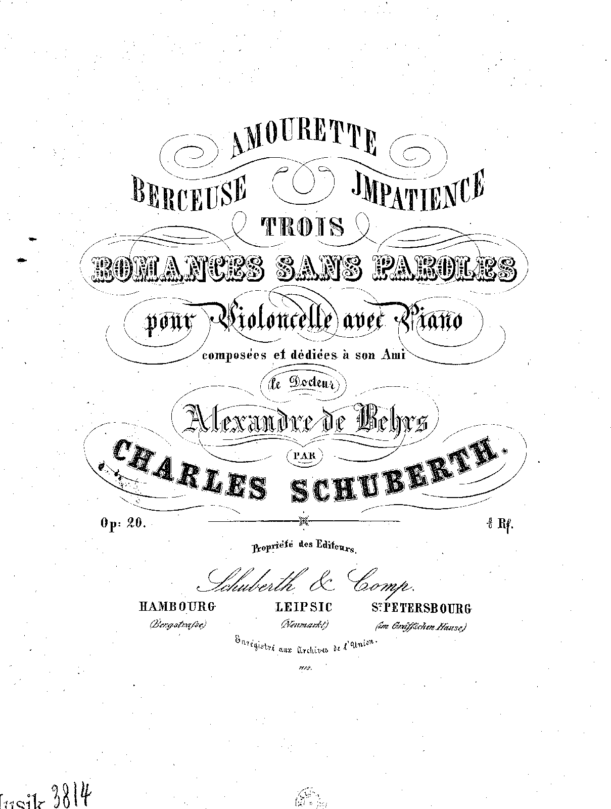 Trois Romances sans paroles