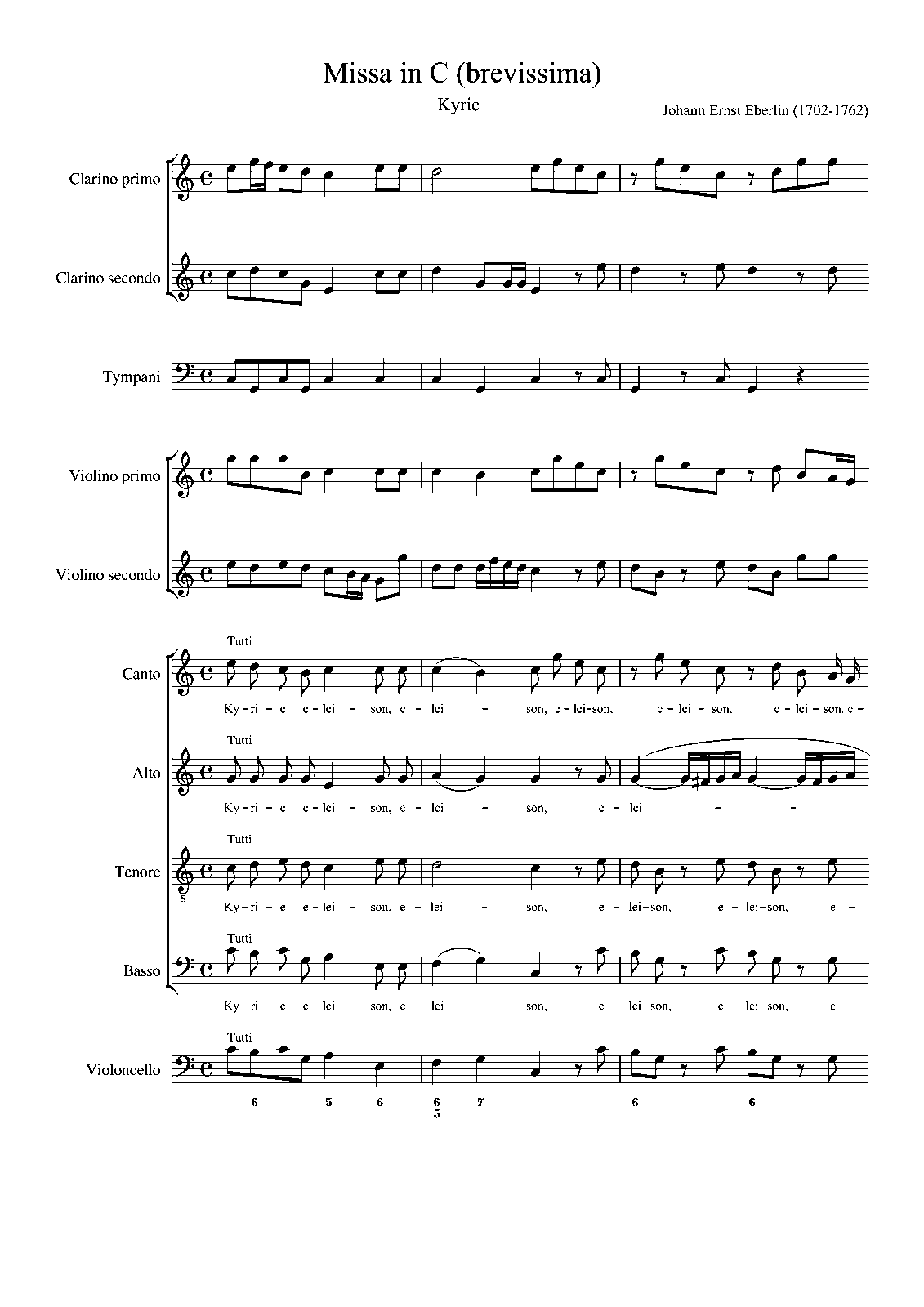 Missa brevissima in C major (Eberlin, Johann Ernst) IMSLP