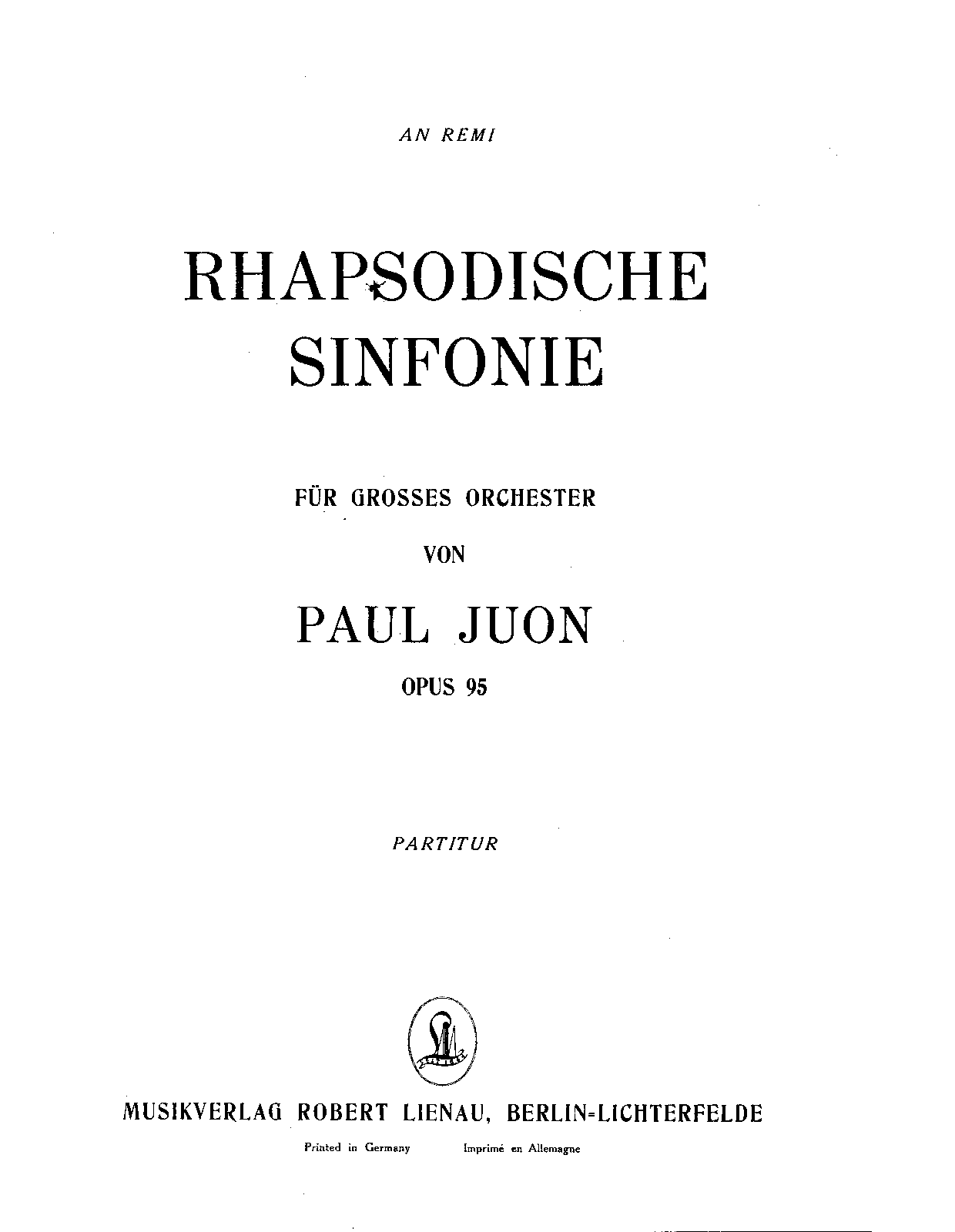 Rhapsodische sinfonie op 95 juon paul imslp