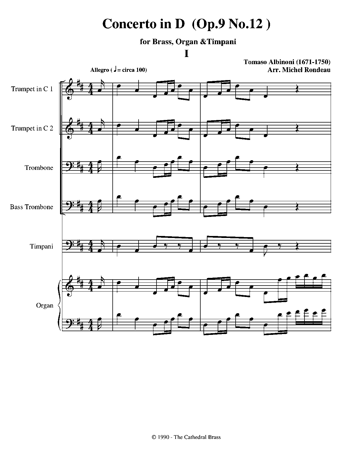 Concerto for 2 Oboes in D major, Op.9 No.12 (Albinoni, Tomaso) IMSLP