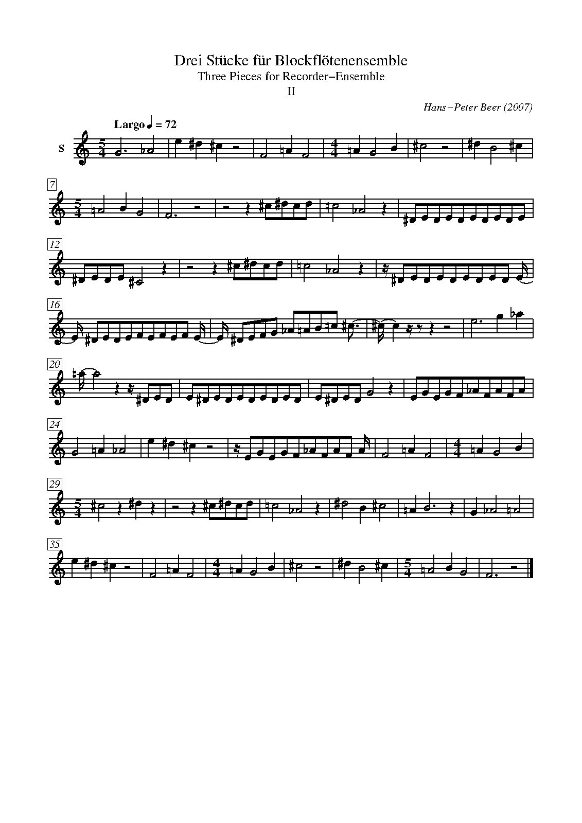 3 Songs for Recorder Ensemble (Beer, HansPeter) IMSLP