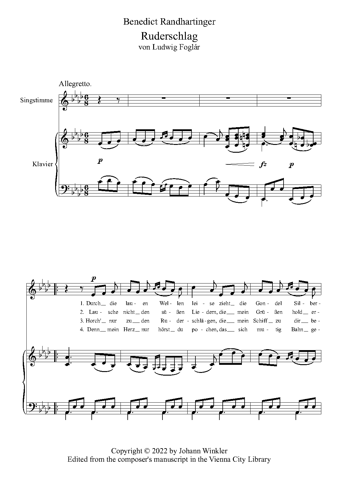 Ruderschlag (Randhartinger, Benedict) - IMSLP