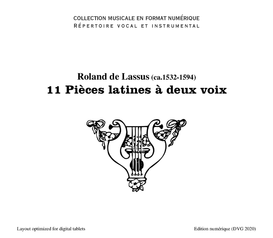 11 Pièces latines à deux voix