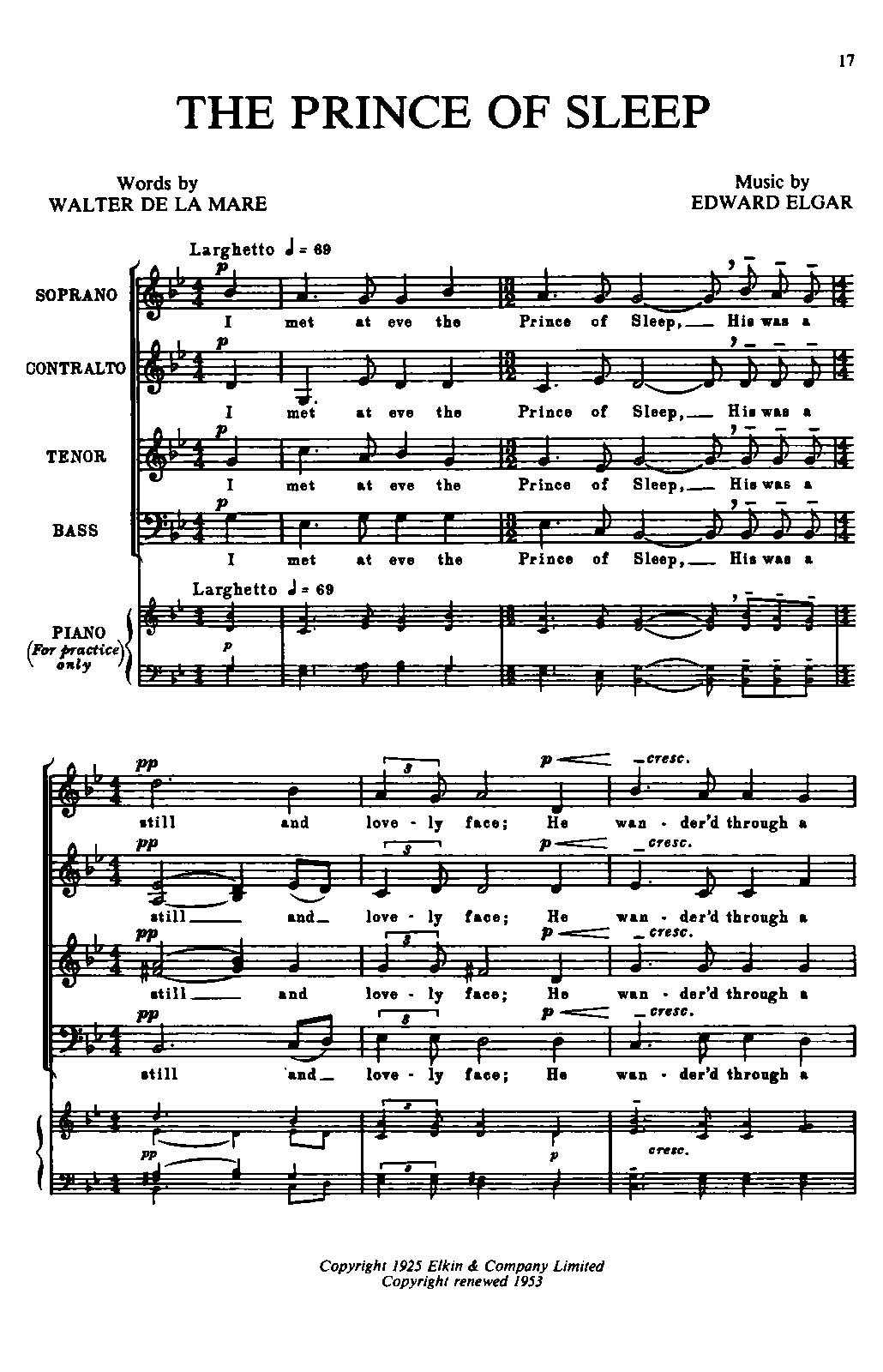 The Prince of Sleep (Elgar, Edward) IMSLP