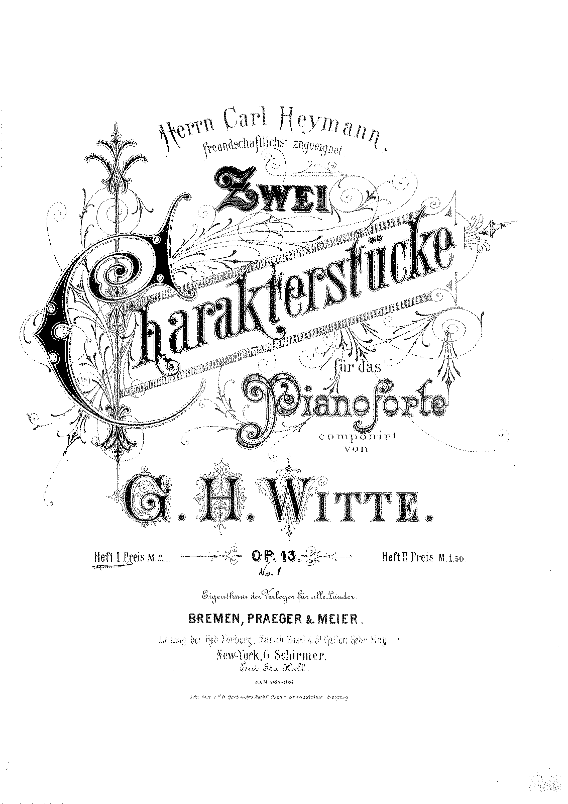 2 Charakterstücke, Op.13 (Witte, George Hendrik) - IMSLP