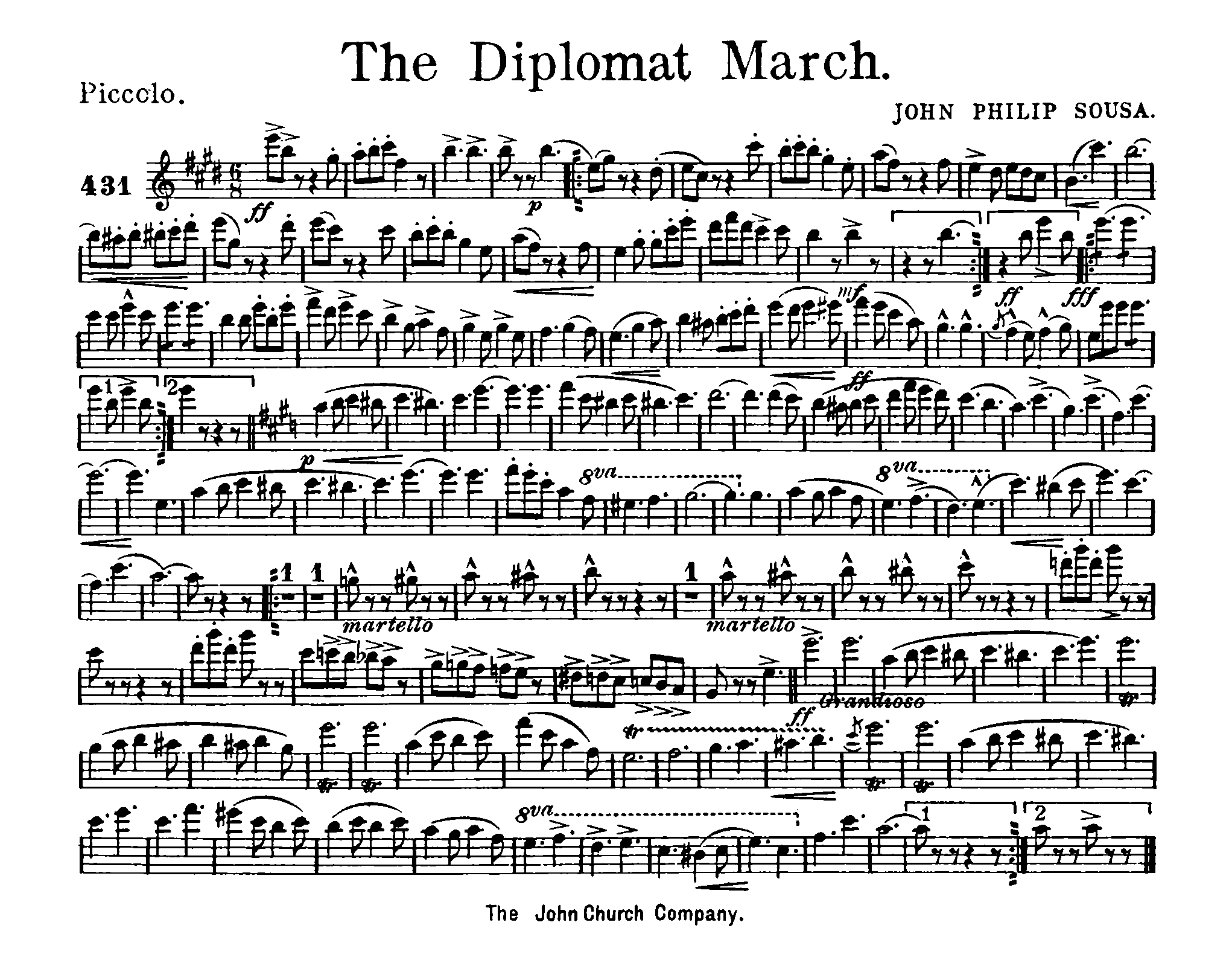 The Diplomat (Sousa, John Philip) IMSLP Free Sheet