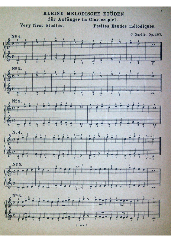 54 Kleine melodische Etüden für Anfänger