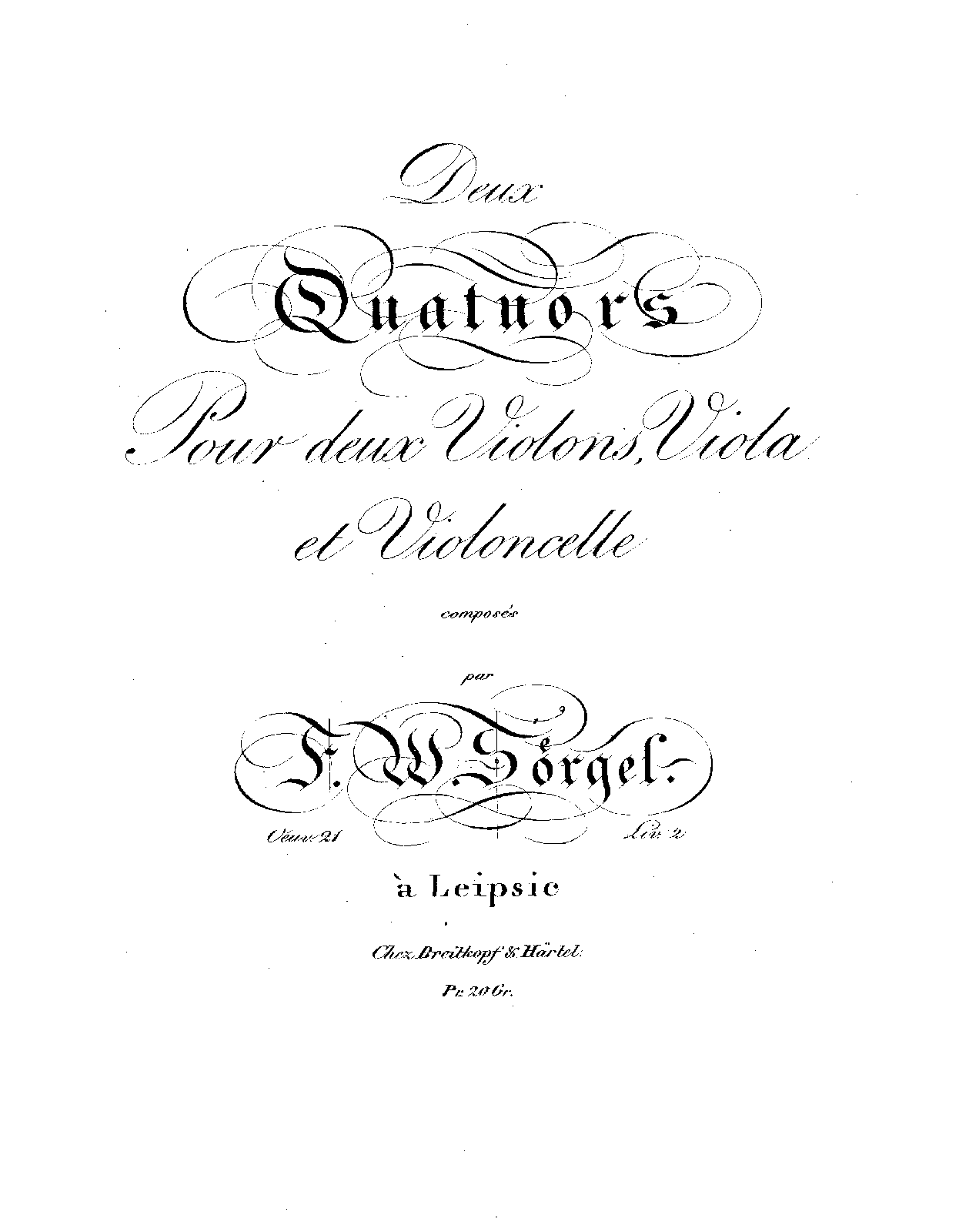 2 String Quartets, Op.21 (Sörgel, F.W.) IMSLP
