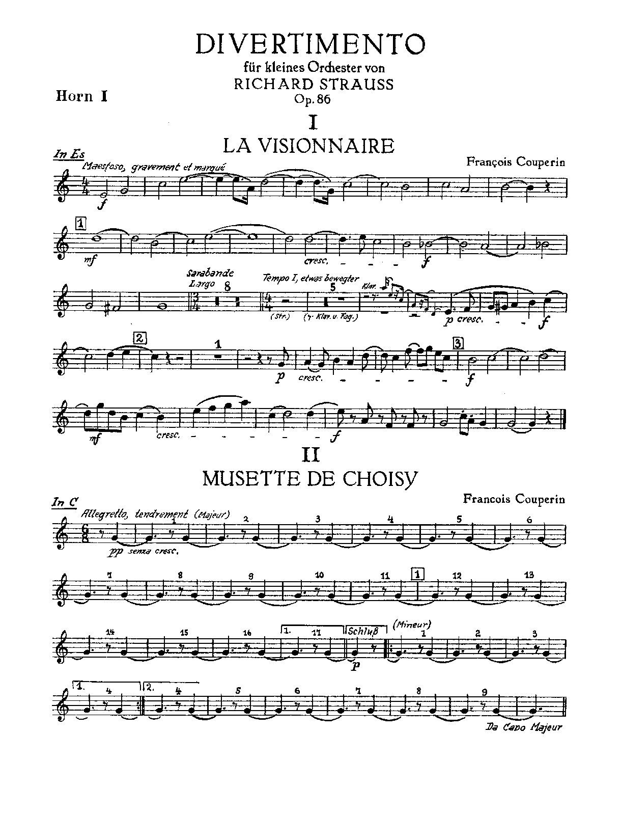 File:PMLP254542-Struass Divertimento aus Klavierstücke von François Couperin, Op.86 - Horn 1-2 (Eb, C, F, E).pdf