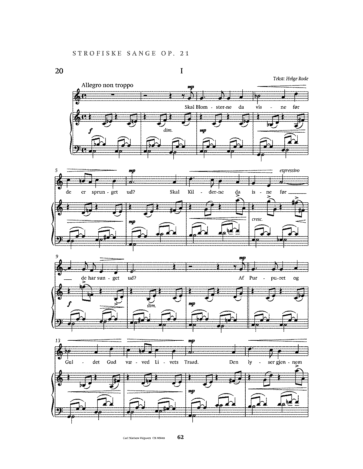 Strophic Songs, Op.21 (Nielsen, Carl) IMSLP