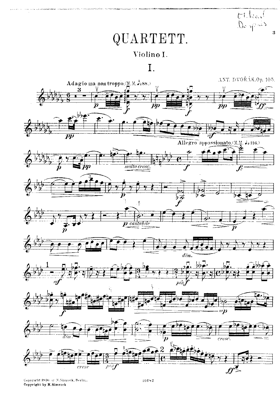 String Quartet No.14, Op.105 (Dvořák, Antonín) IMSLP