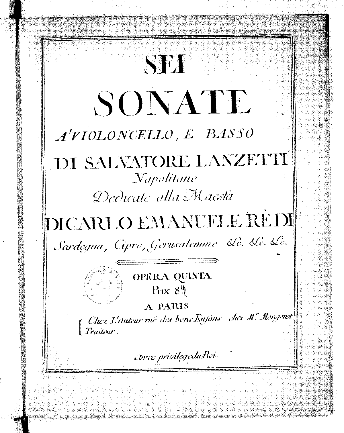 6 Cello Sonatas, Op.5 (Lanzetti, Salvatore) - IMSLP