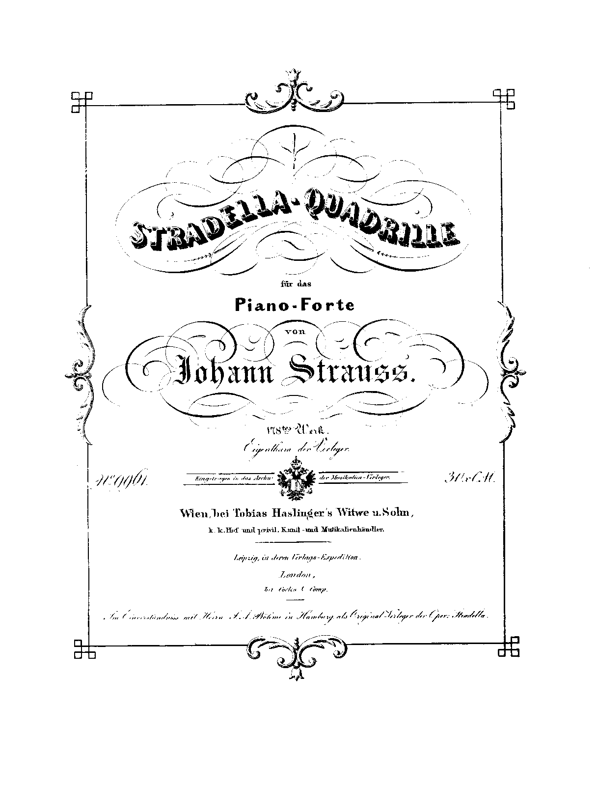 Stradella-Quadrille, Op.178