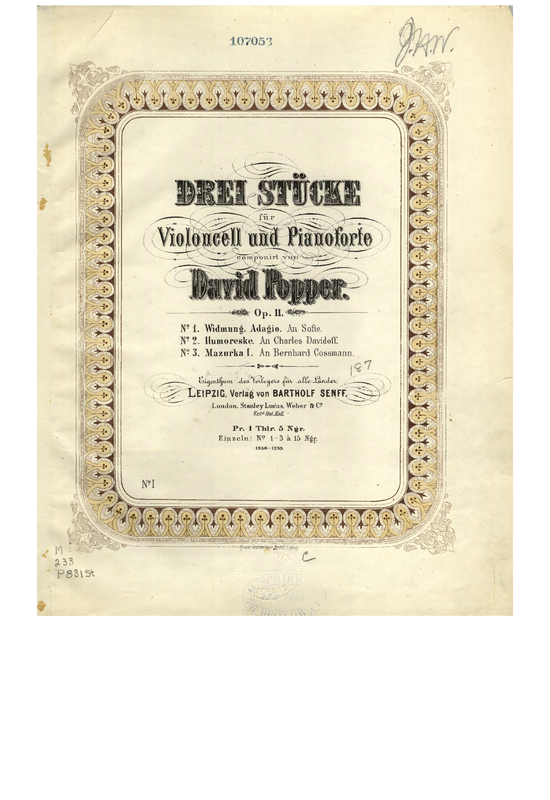 File:PMLP44165-Popper - 3 Pieces (Widmung Humoreske Mazurka) Op11 for Cello and Piano colorcover.pdf