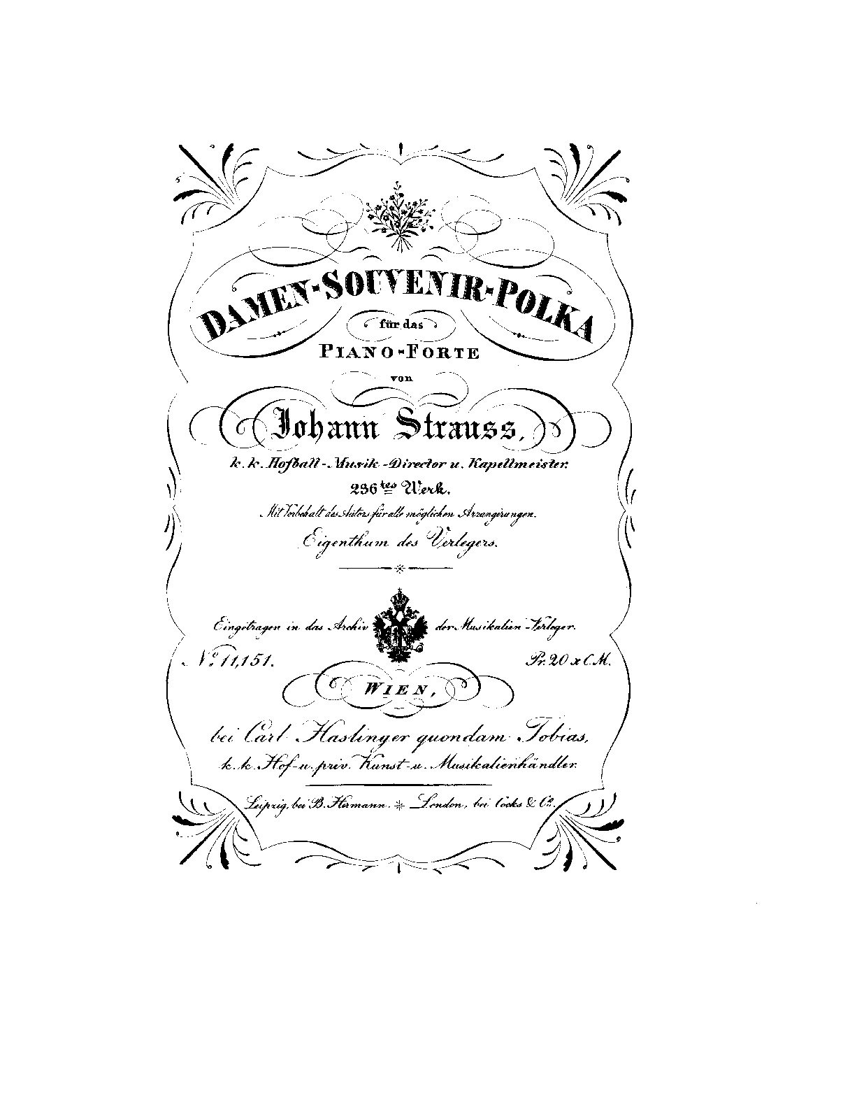 Damen-Souvenir-Polka, Op.236