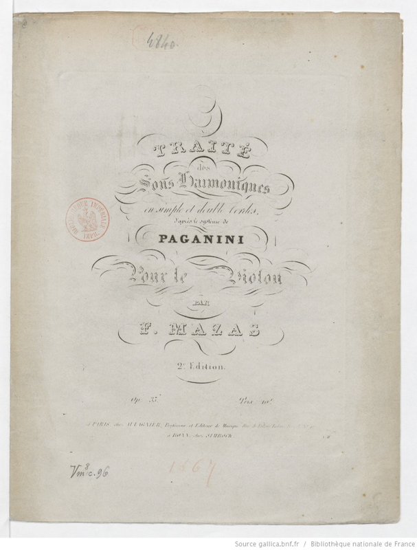 Traité des sons harmoniques, Op.33 (Mazas, Jacques Féréol) IMSLP
