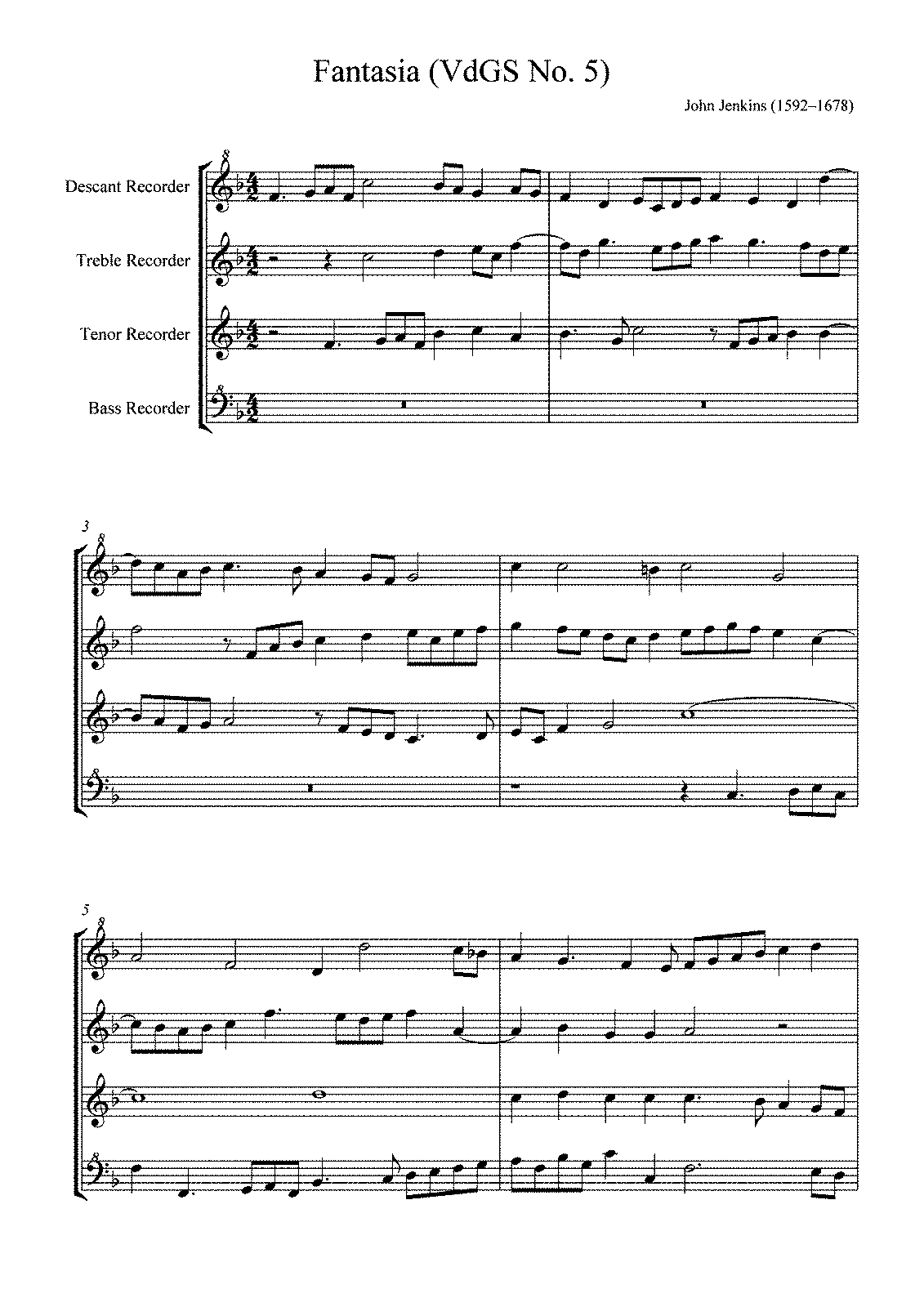 Fantasias for 4 Viols and Organ (Jenkins, John) - IMSLP