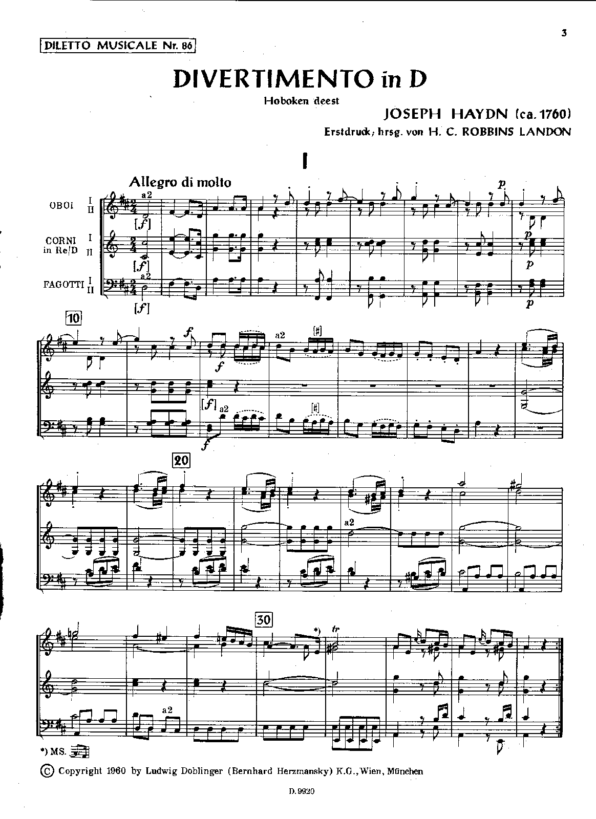 Divertimento in D major