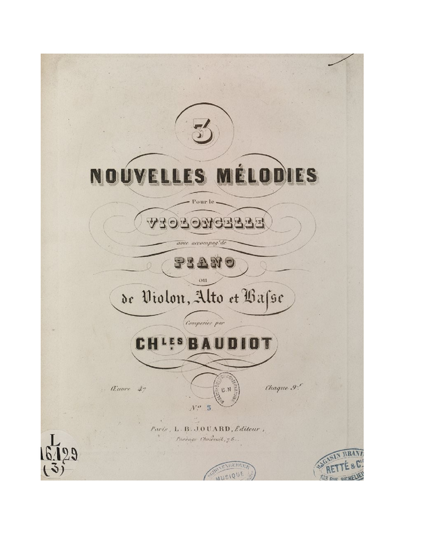 3 Nouvelles mélodies