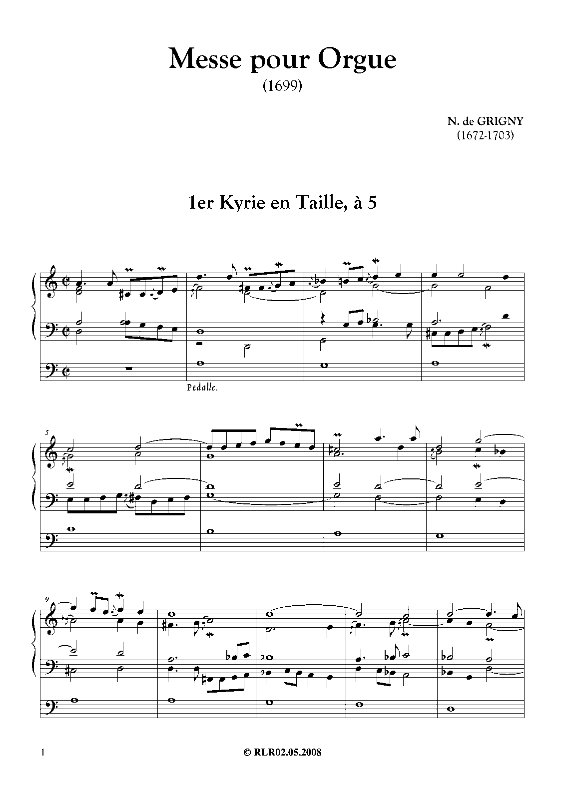 Messe pour orgue (Grigny, Nicolas de) IMSLP Free Sheet Music PDF