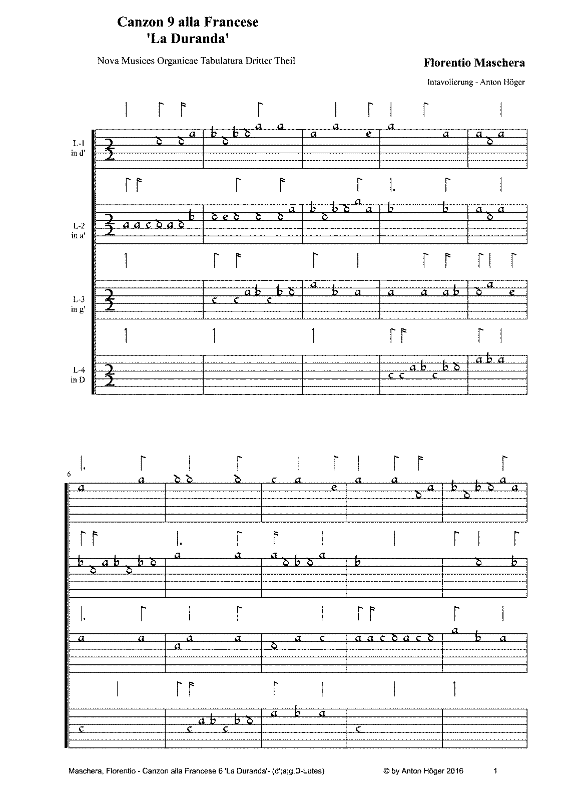 Canzon Ix (maschera, Florentio) - Imslp