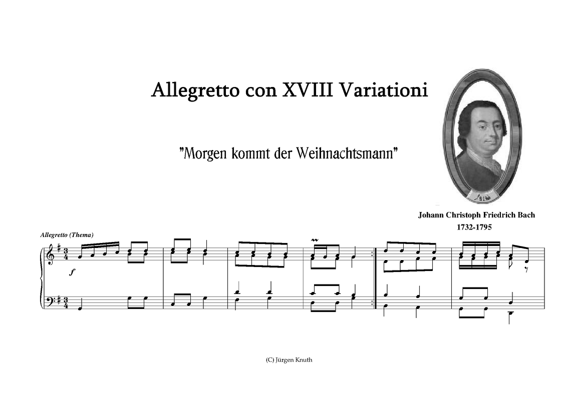 Johann Christoph Friedrich Bach Variations On Ah Vous Dirai-je Maman Variations on 'Ah, vous dirai-je, Maman' (Bach, Johann Christoph
