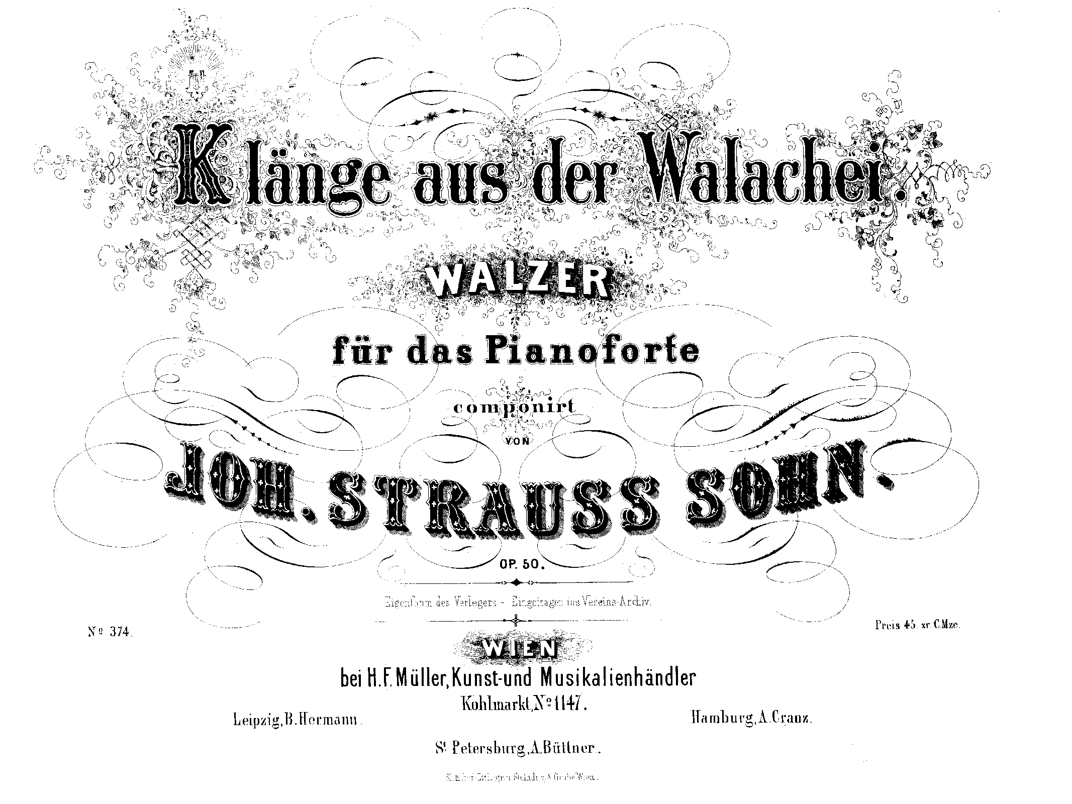 Klänge aus der Walachei Walzer, Op.50
