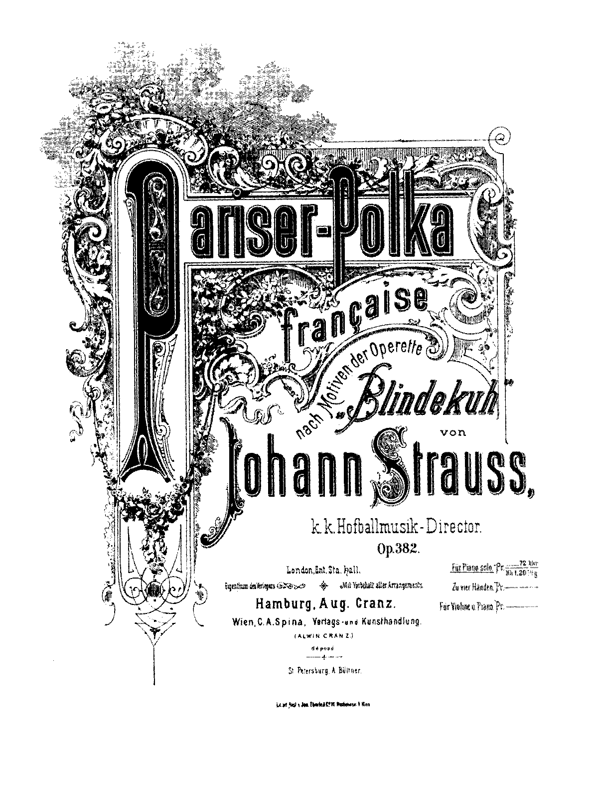 Pariser-Polka, Op.382