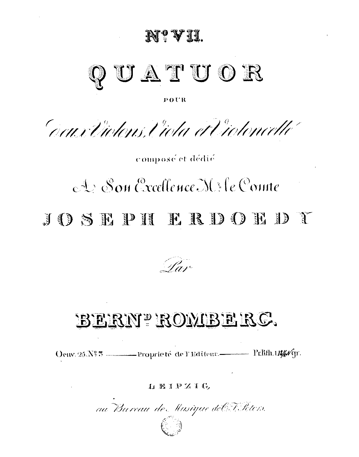 3 String Quartets, Op.25 (Romberg, Bernhard) - IMSLP