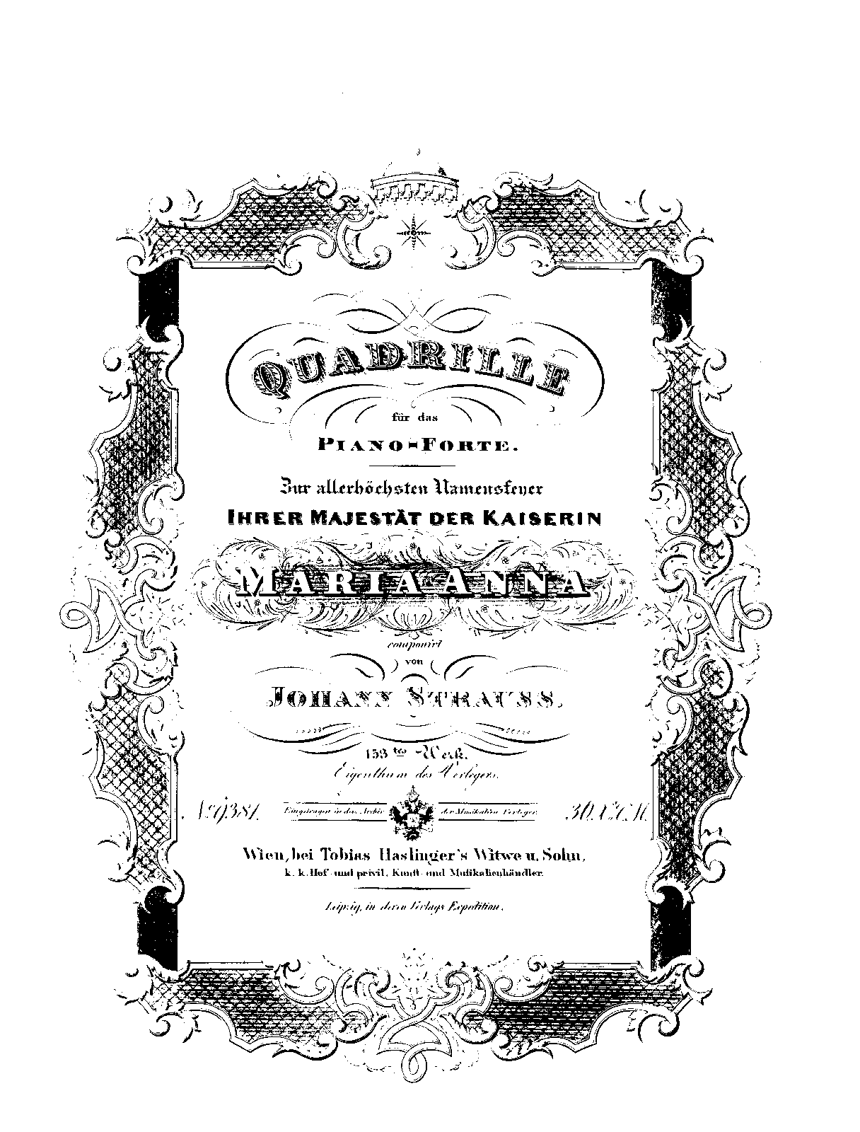 Anna-Quadrille, Op.153