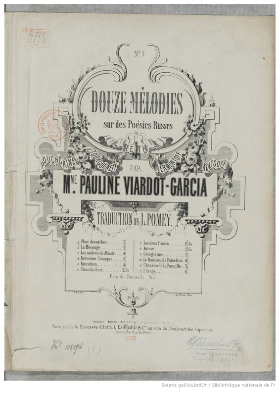 12 Mélodies sur des poésies russes