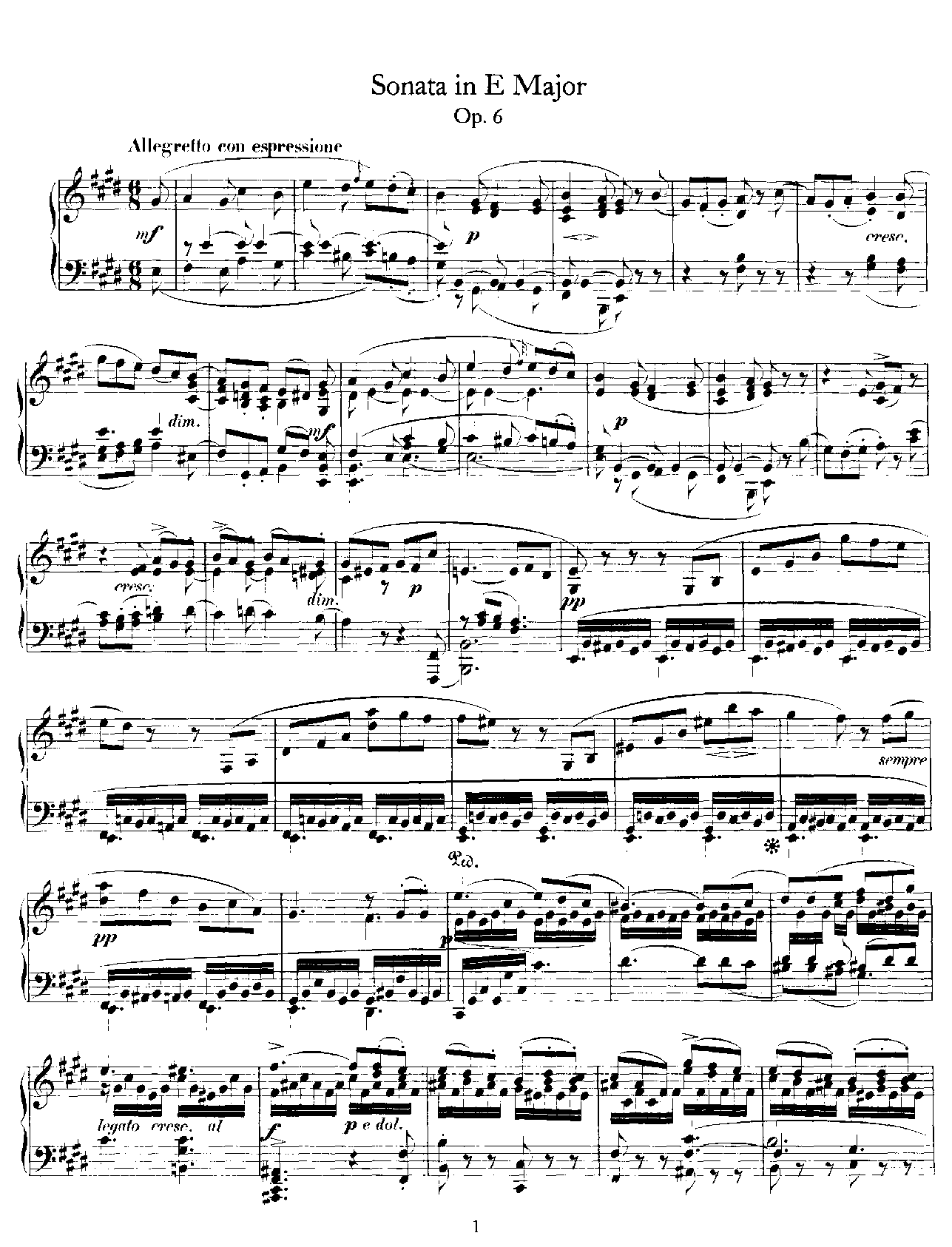 Piano Sonata No.1