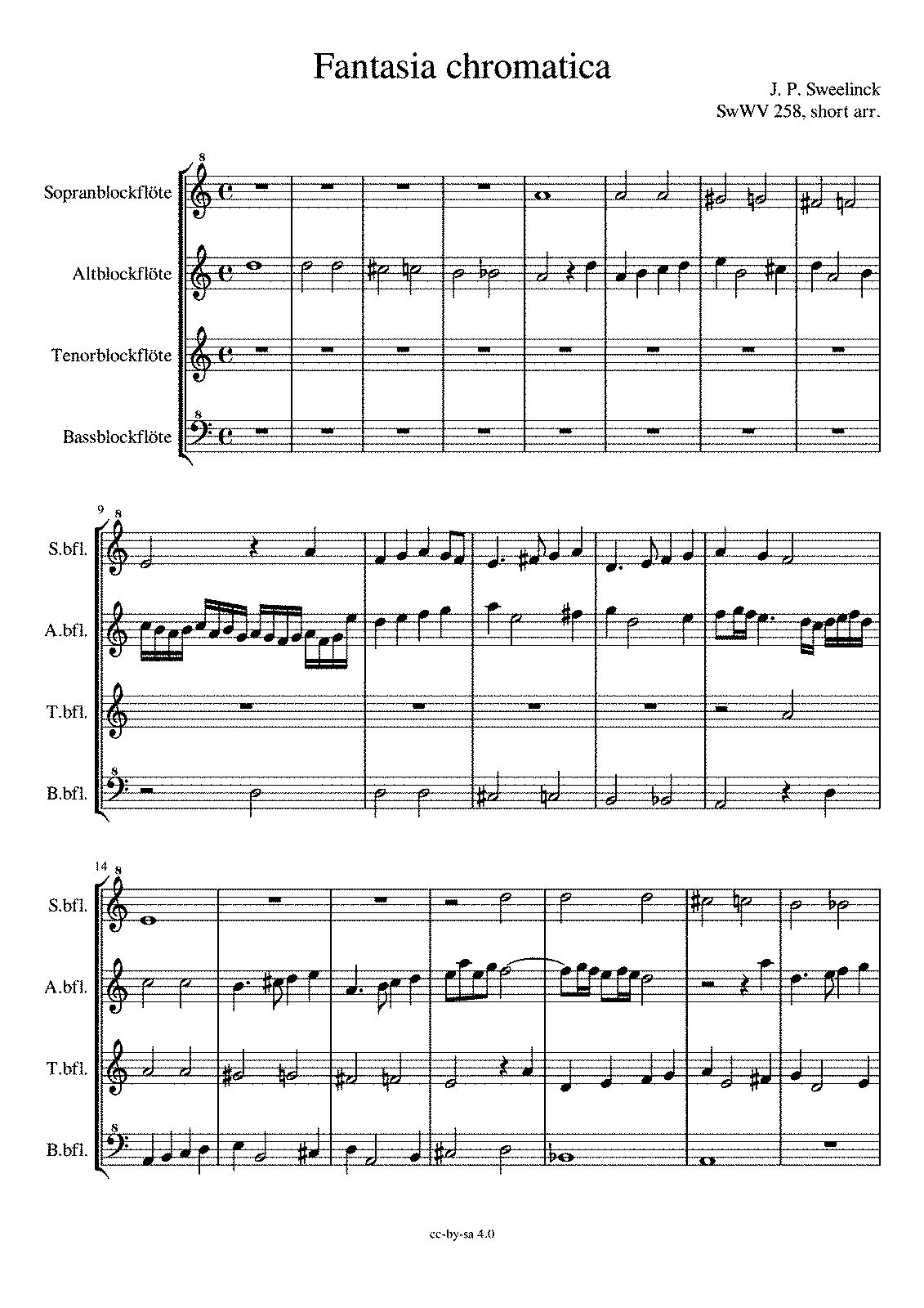 Fantasia cromatica, SwWV 258 (Sweelinck, Jan Pieterszoon) - IMSLP: Free ...