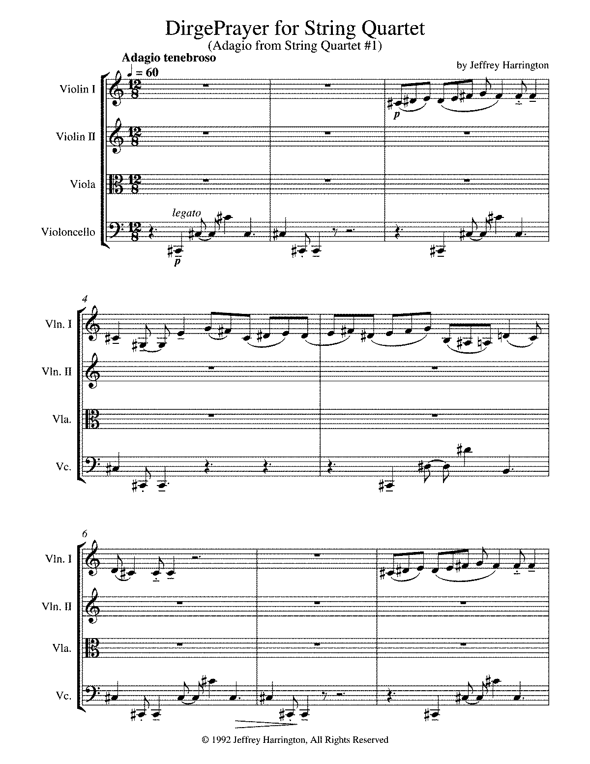 String Quartet No.1 (Harrington, Jeffrey Michael) - IMSLP