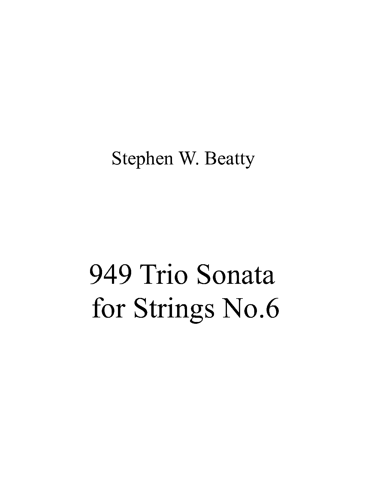 Trio Sonata for Violin, Viola and Cello, Op.949 (Beatty, Stephen W