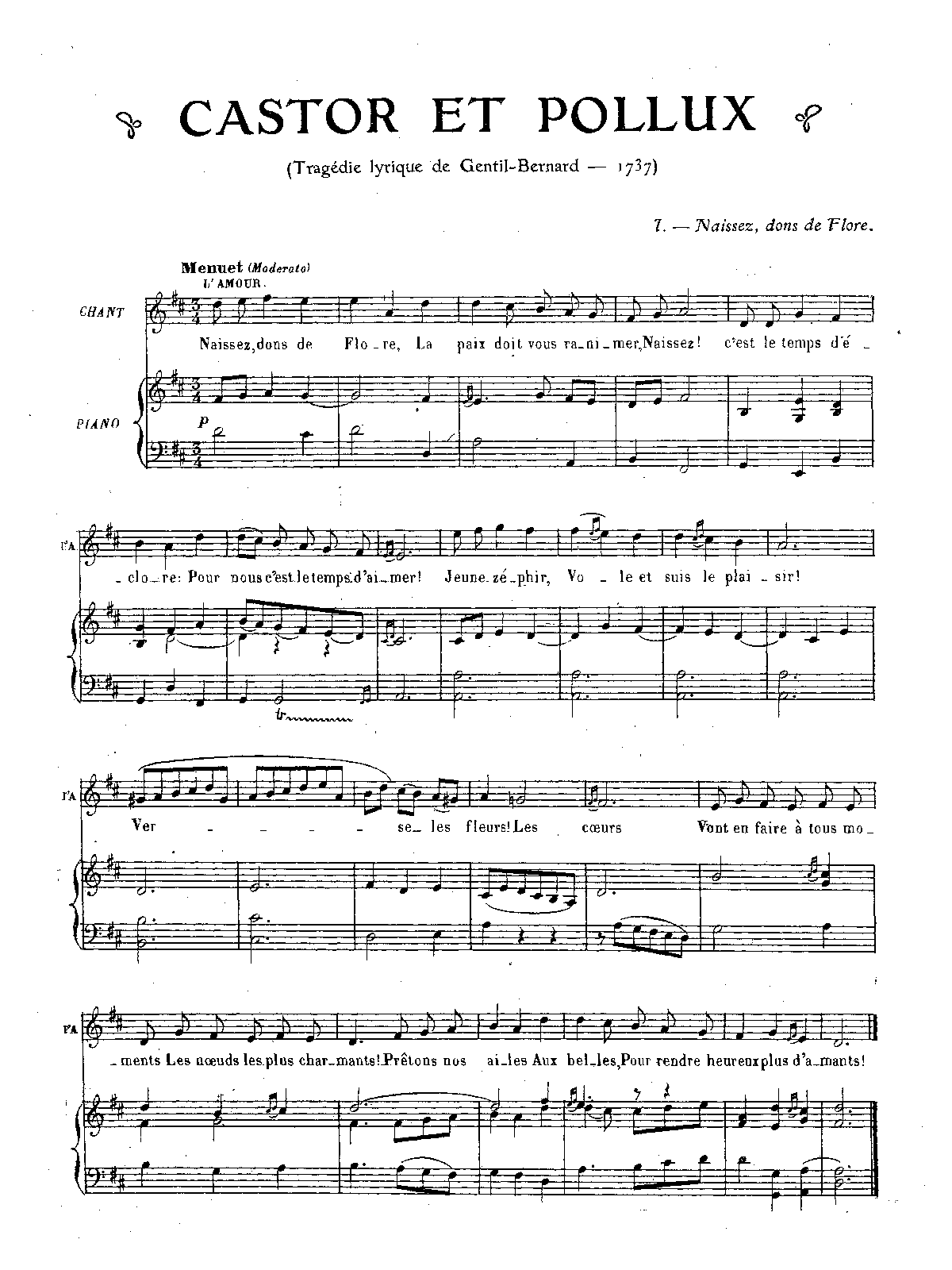 Castor et Pollux, RCT 32 (Rameau, JeanPhilippe) IMSLP Free Sheet