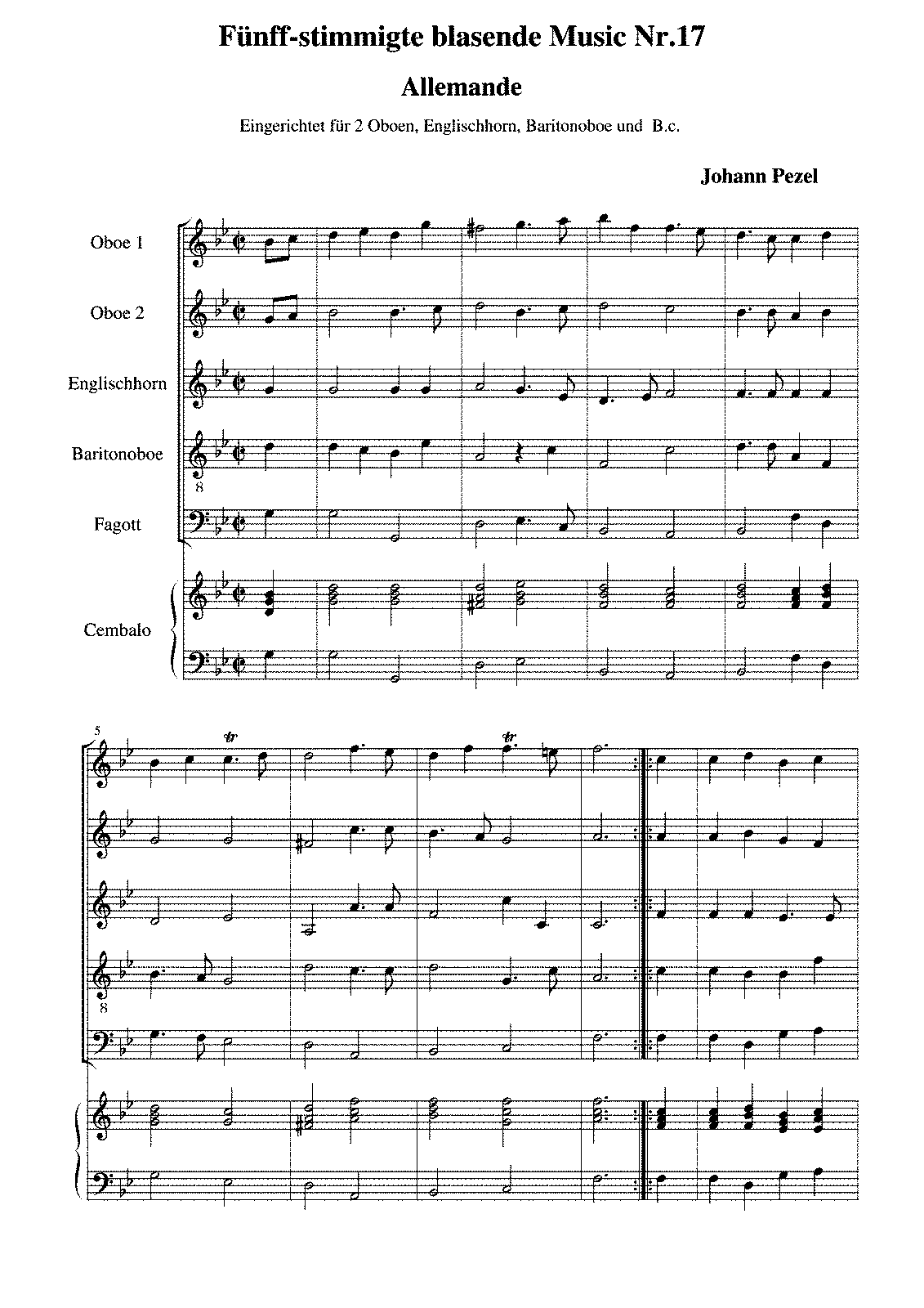 Allemande, WP 6.17 (Pezel, Johann Christoph) - IMSLP