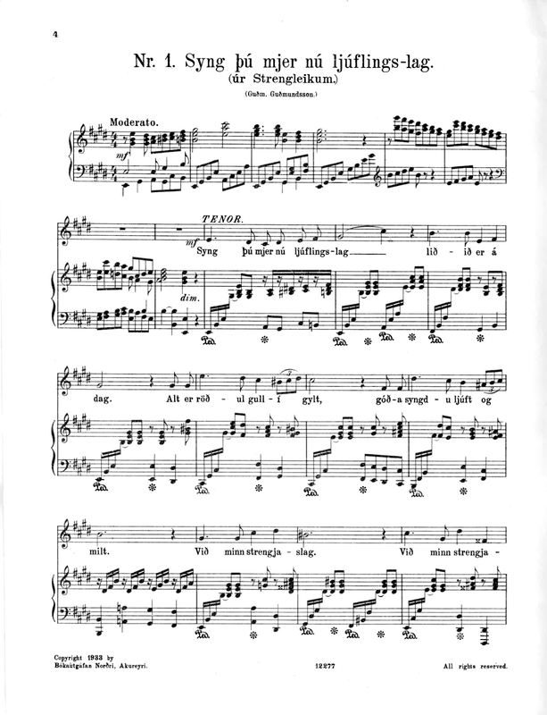 Strengleikar (Björgvin Guðmundsson) IMSLP