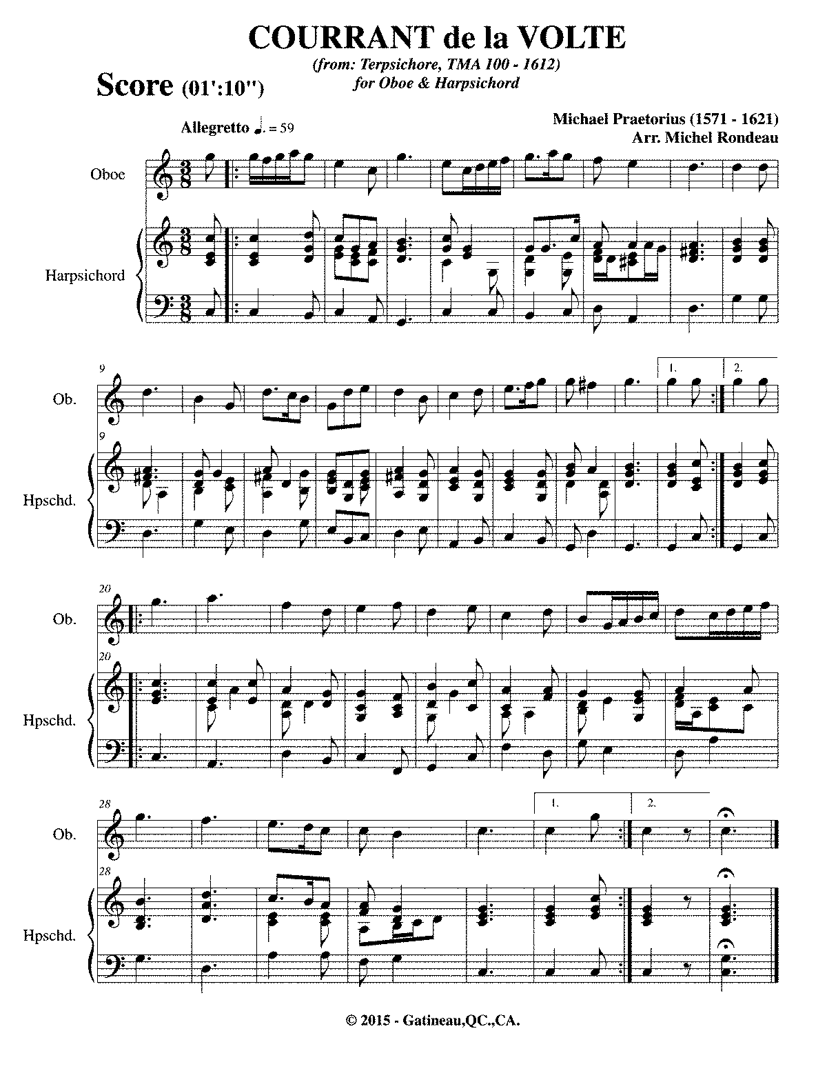 Courrant de la Volte, TMA 100 (Praetorius, Michael) - IMSLP