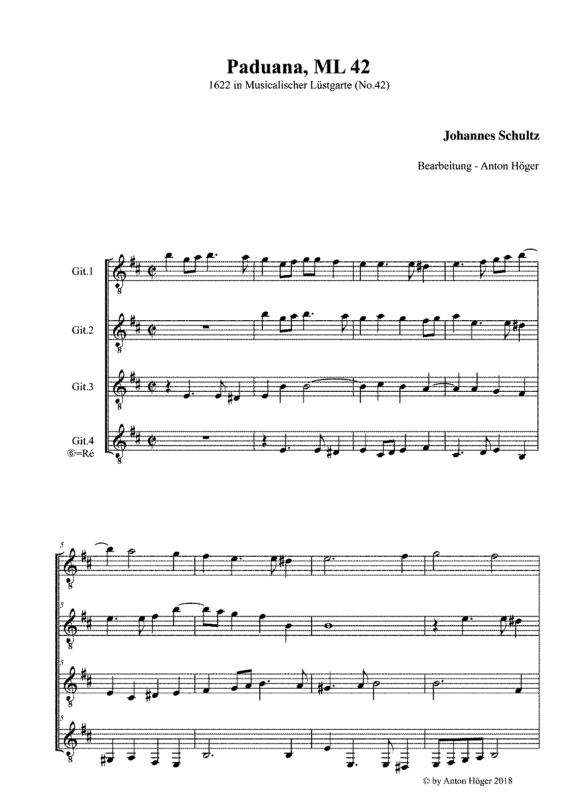 Paduana, ML 42 (Schultz, Johannes) - IMSLP