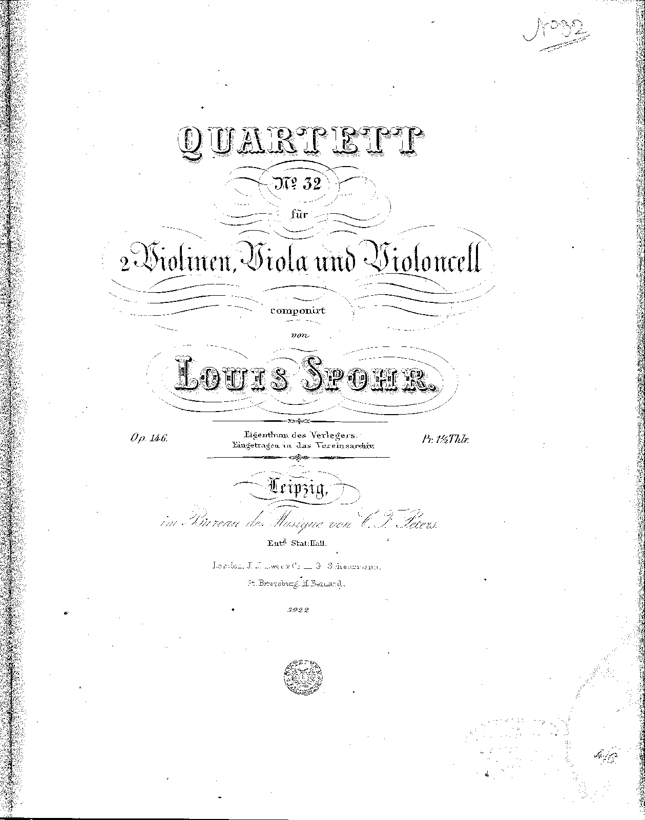 String Quartet No.33, Op.146 (Spohr, Louis) IMSLP