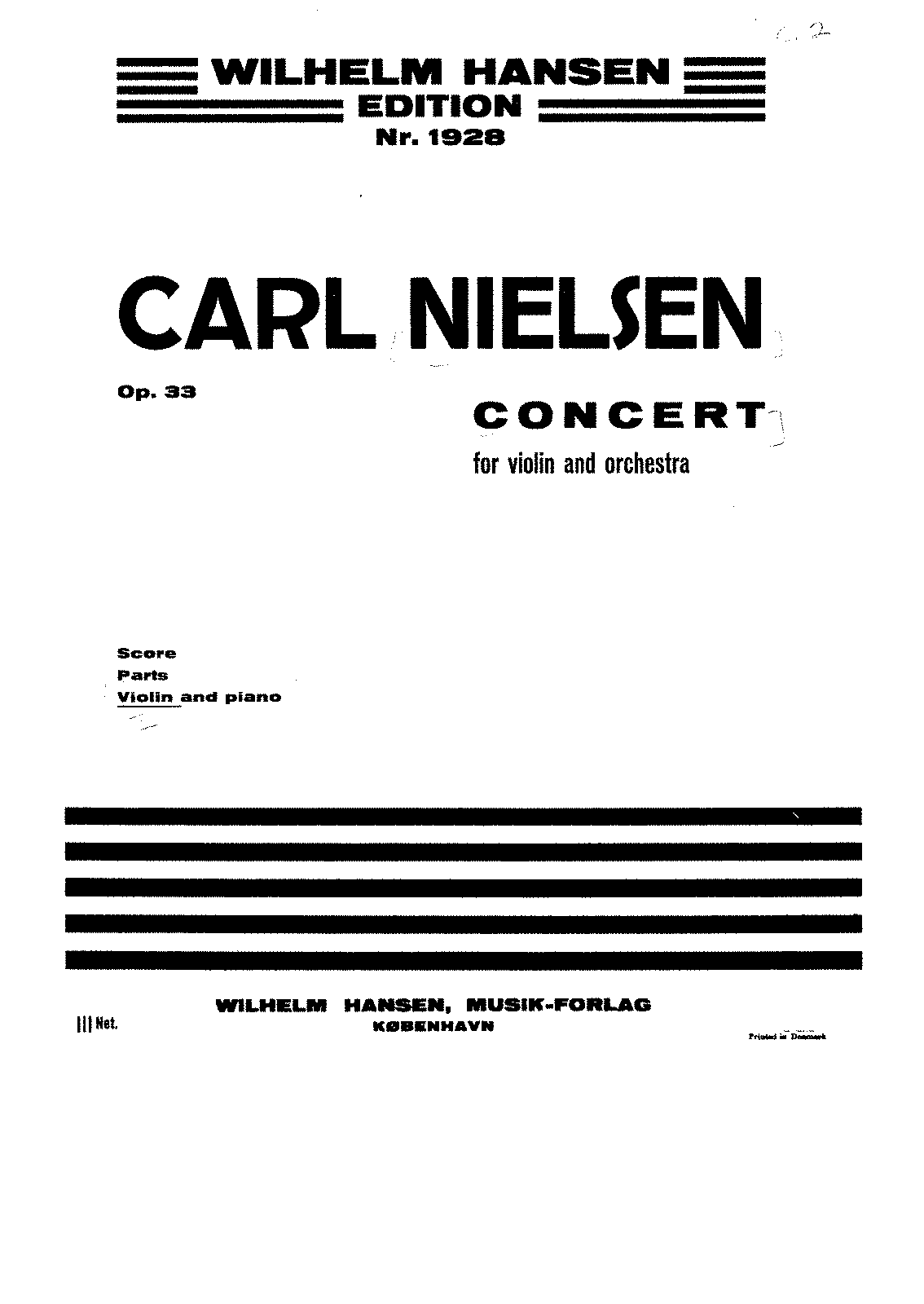 Violin Concerto, Op.33 (Nielsen, Carl) - IMSLP