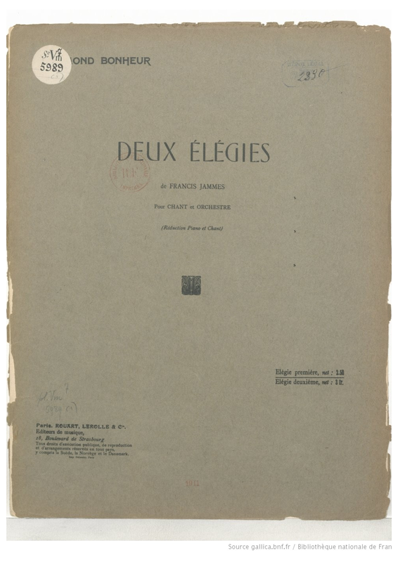 Deux élégies