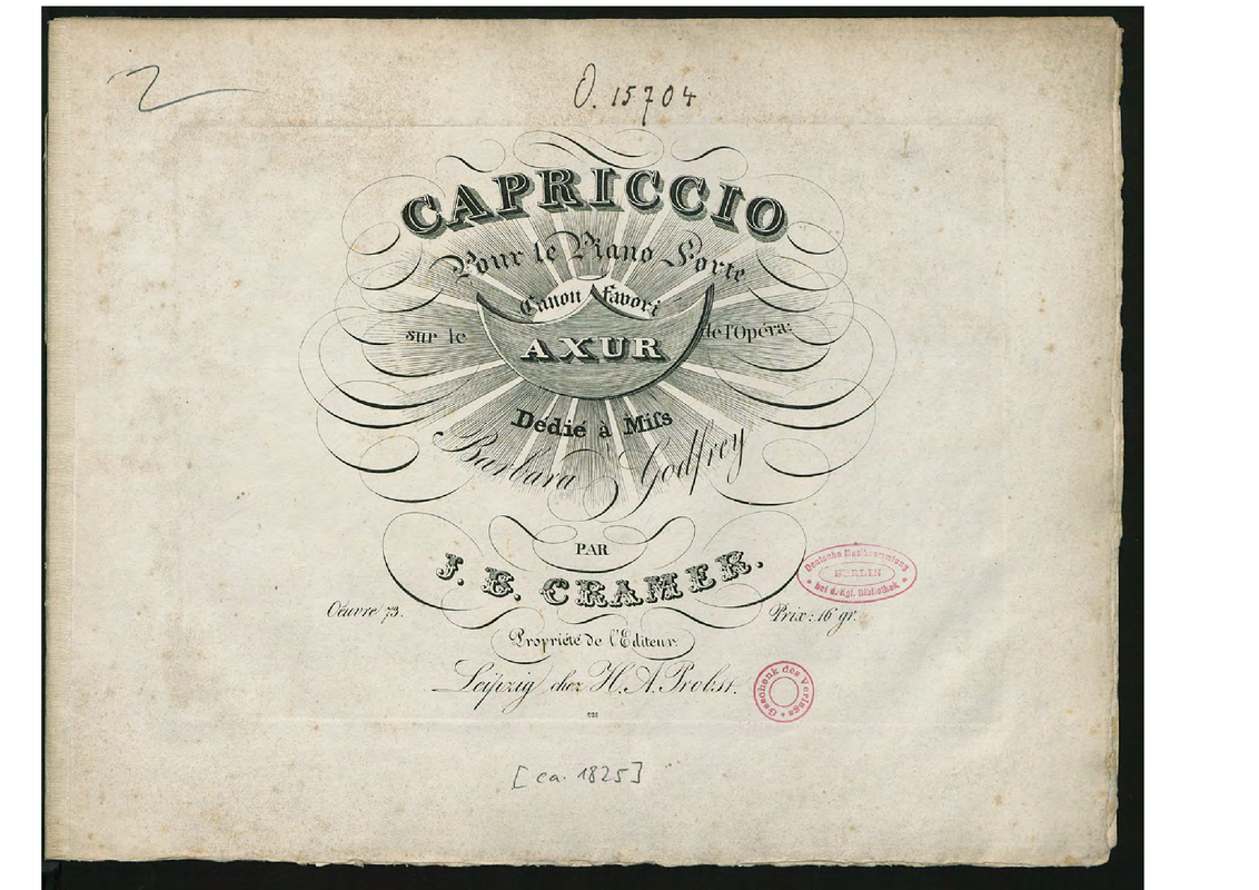 Capriccio sur le canon de 'Axur'