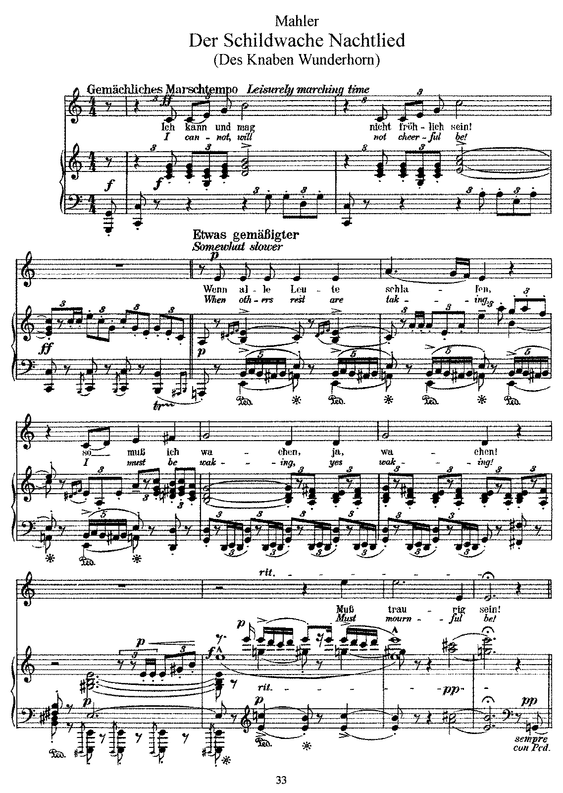 Des Knaben Wunderhorn (Mahler, Gustav) - IMSLP: Free Sheet Music PDF ...