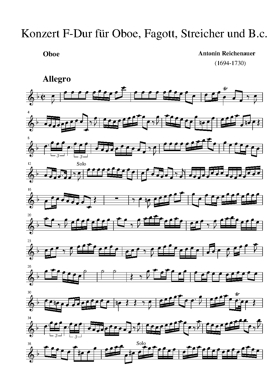 Concerto for Oboe and Bassoon in F major (Reichenauer, Antonín) IMSLP