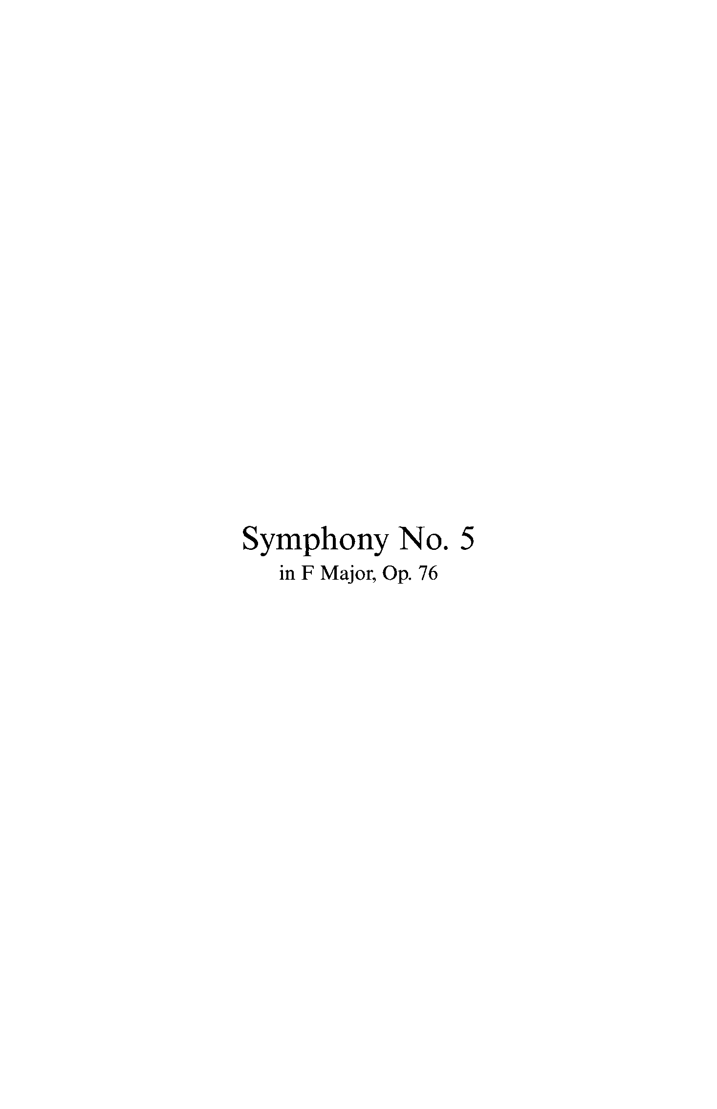 Symphony No.5