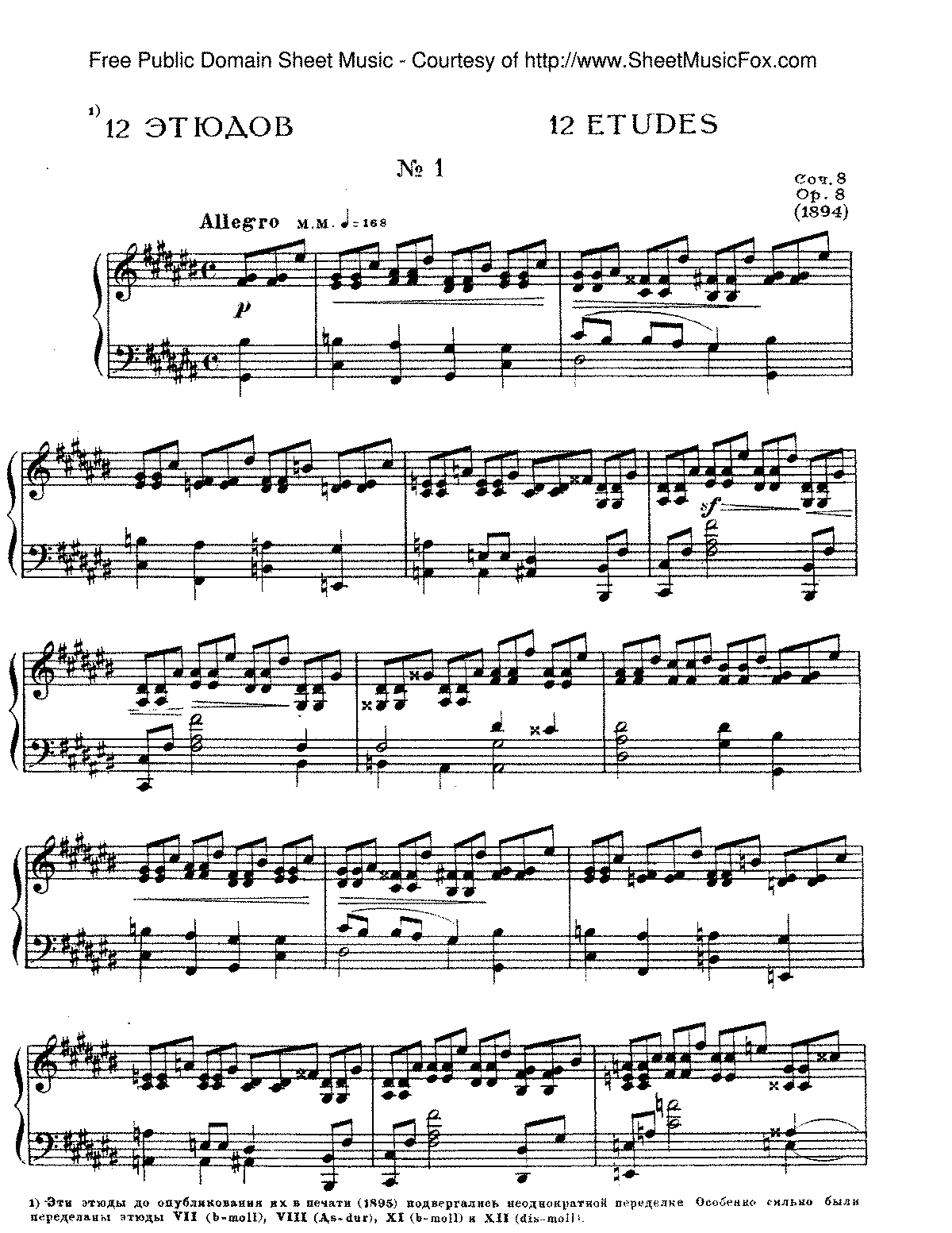 12 Etudes, Op.8 (Scriabin, Aleksandr) - IMSLP