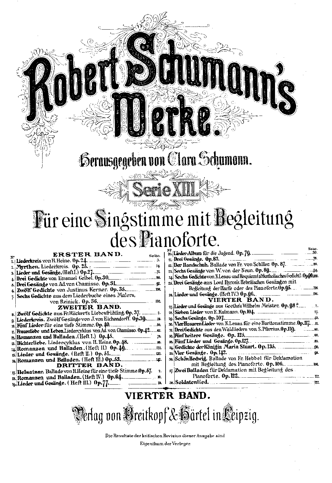 Lieder und Gesänge aus 'Wilhelm Meister'